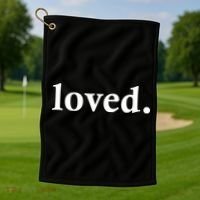 Loved. Valentine's Day Love Classic Logo Golf Towel thumb 1