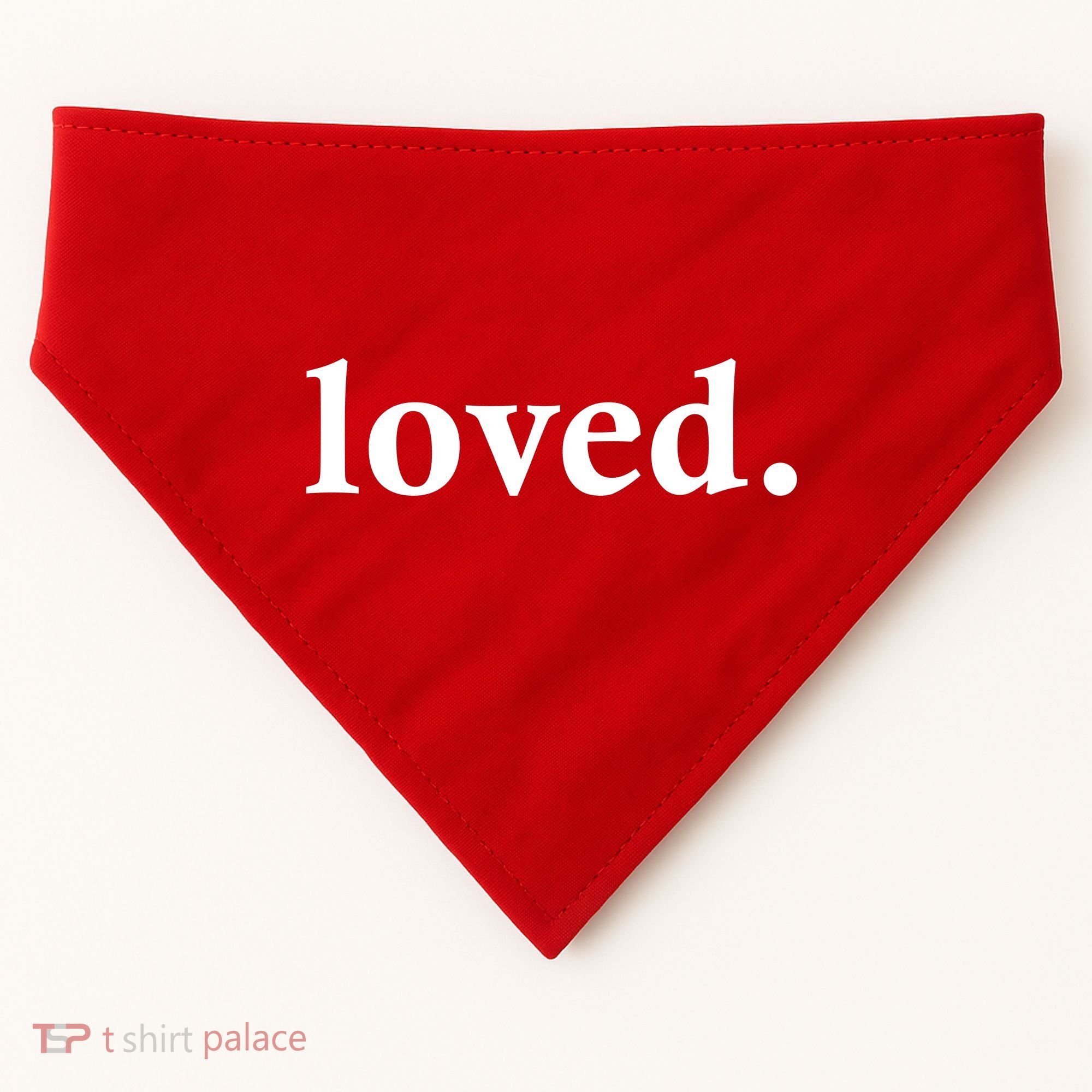 Loved. Valentine's Day Love Classic Logo USA-Made Doggie Bandana