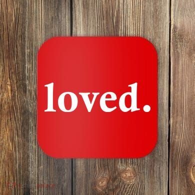 Loved. Valentine's Day Love Classic Logo Coaster