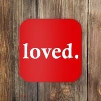 Loved. Valentine's Day Love Classic Logo Coaster thumb 0