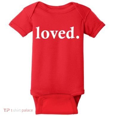 Loved. Valentine's Day Love Classic Logo Baby Bodysuit