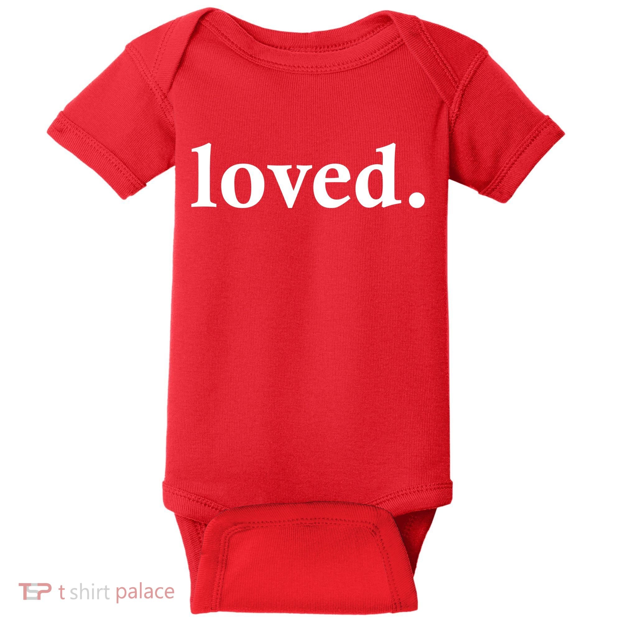 Loved. Valentine's Day Love Classic Logo Baby Bodysuit