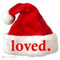 Loved. Valentine's Day Love Classic Logo Santa Hat thumb 0