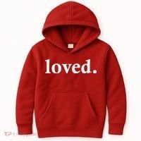 Loved. Valentine's Day Love Classic Logo Kids Hoodie thumb 0