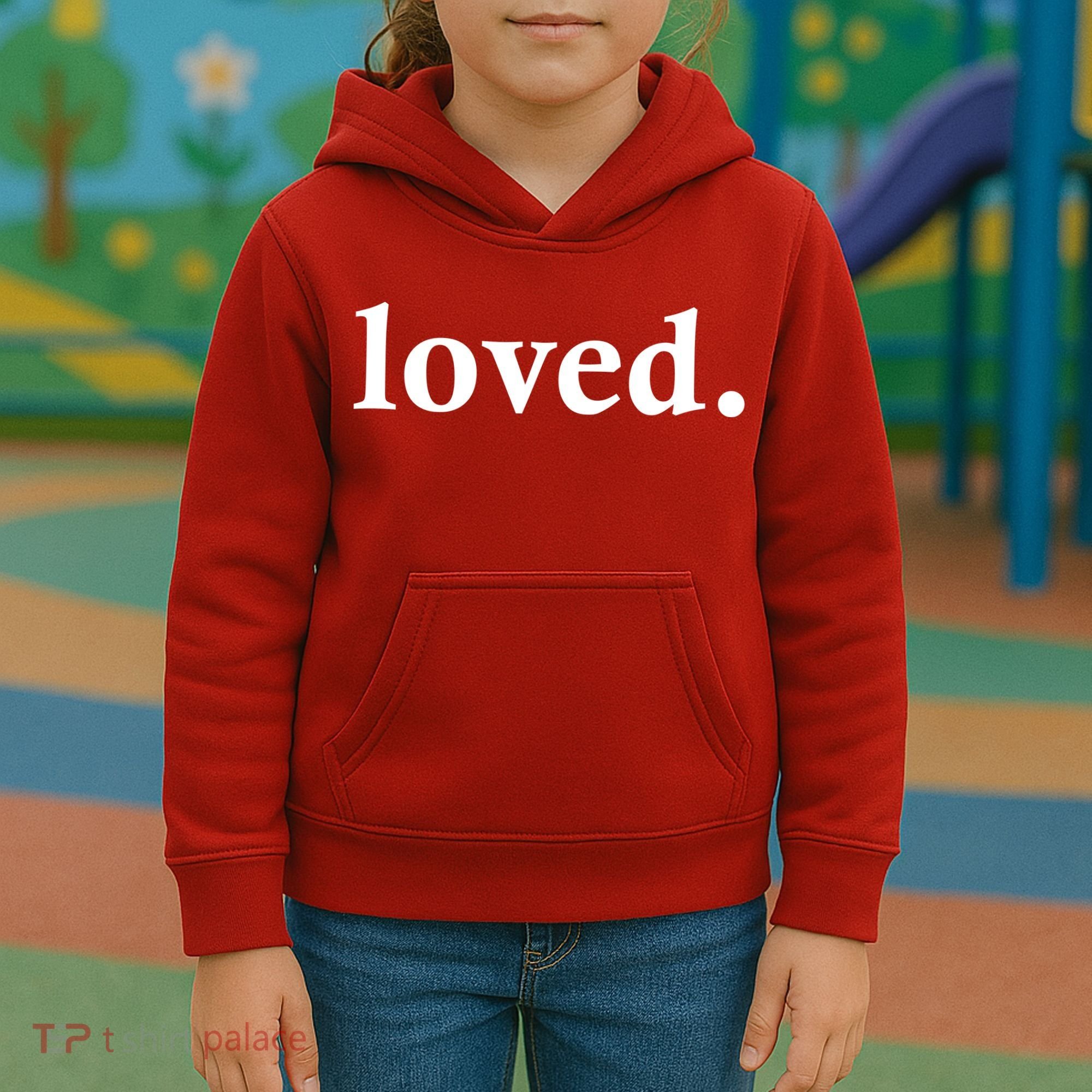 Loved. Valentine's Day Love Classic Logo Kids Hoodie