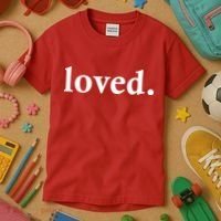 Loved. Valentine's Day Love Classic Logo Kids T-Shirt thumb 3
