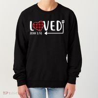 Loved Arrow Heart John 3:16 Women's Sweatshirt thumb 0