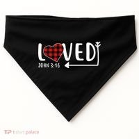 Loved Arrow Heart John 3:16 USA-Made Doggie Bandana thumb 0