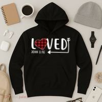 Loved Arrow Heart John 3:16 Hoodie thumb 3