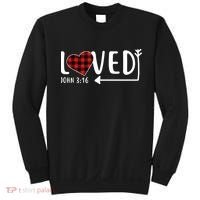 Loved Arrow Heart John 3:16 Sweatshirt thumb 0