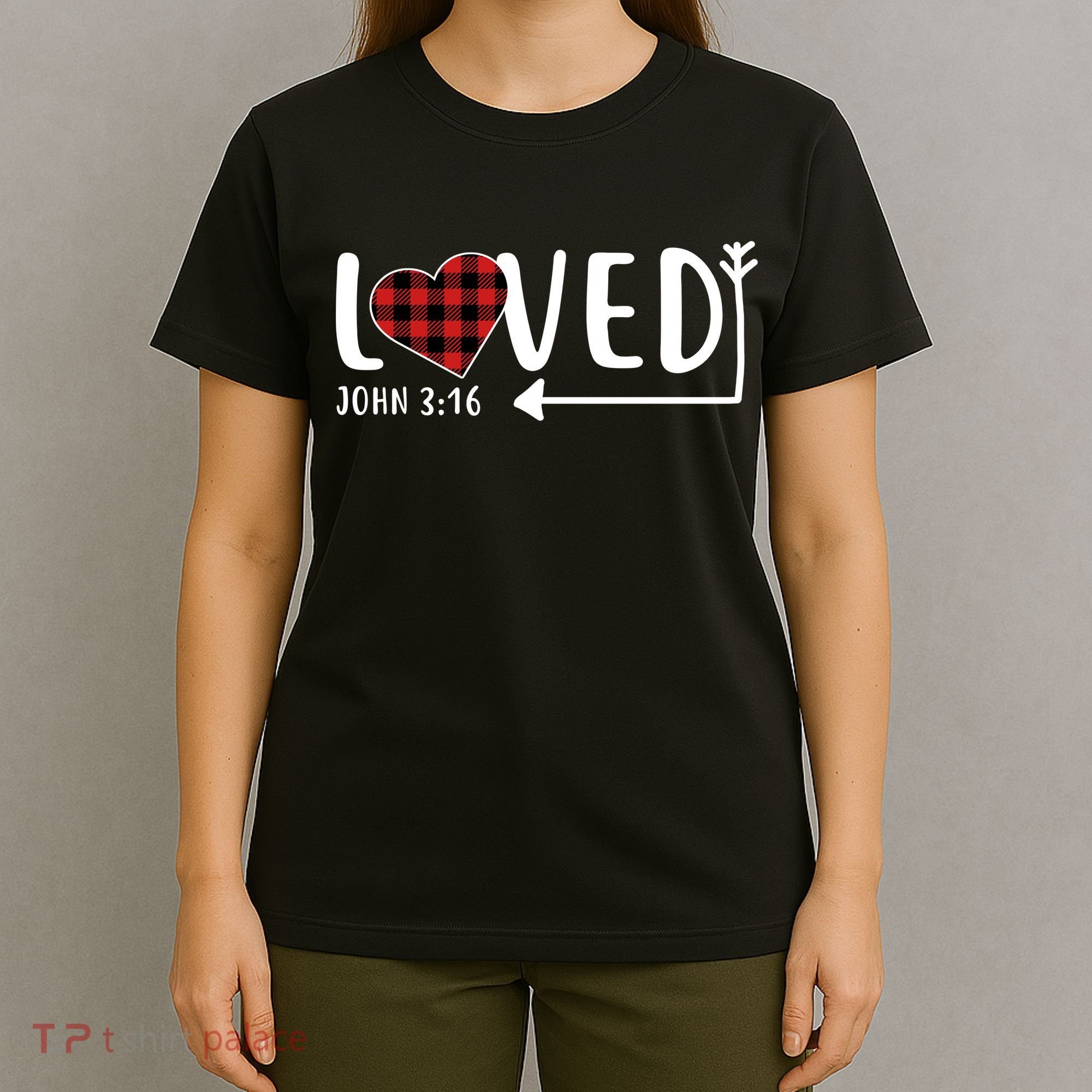 Loved Arrow Heart John 3:16 T-Shirt