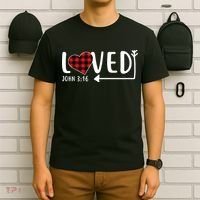 Loved Arrow Heart John 3:16 T-Shirt thumb 6
