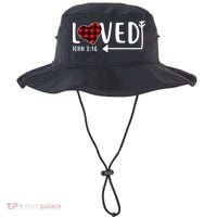 Loved Arrow Heart John 3:16 Bucket Hat thumb 0