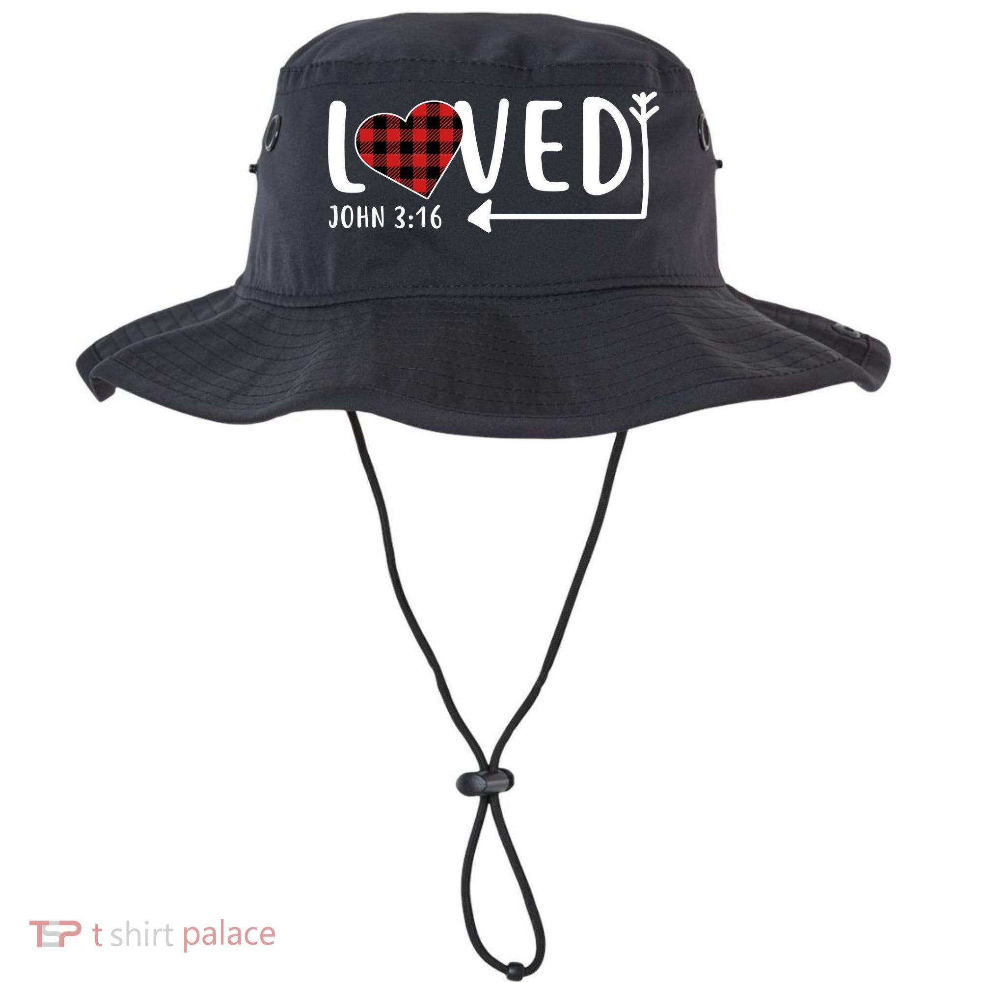 Loved Arrow Heart John 3:16 Bucket Hat