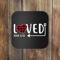 Loved Arrow Heart John 3:16 Coaster thumb 0