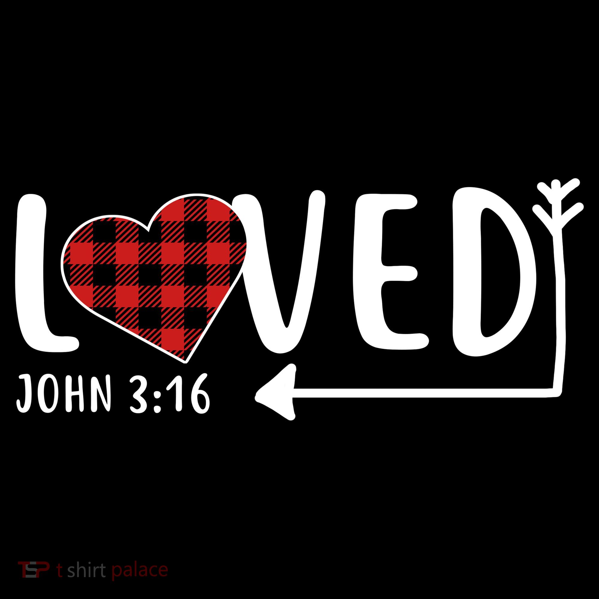 Loved Arrow Heart John 3:16 Coaster