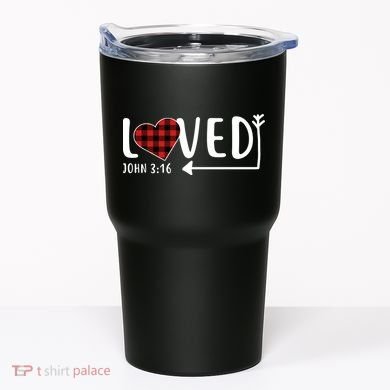 Loved Arrow Heart John 3:16 Tumbler