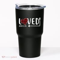 Loved Arrow Heart John 3:16 Tumbler thumb 0