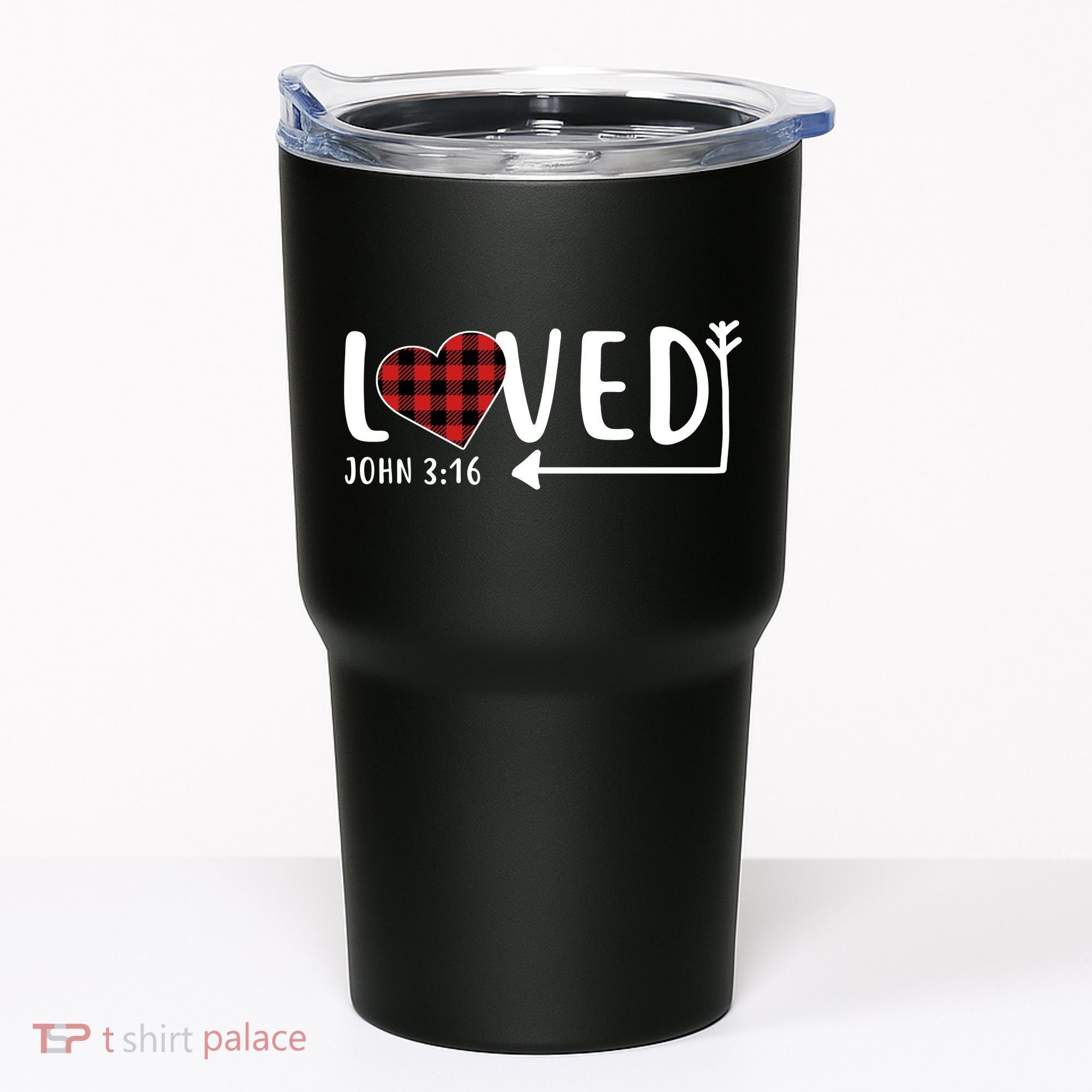 Loved Arrow Heart John 3:16 Tumbler