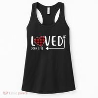 Loved Arrow Heart John 3:16 Women's Tank Top thumb 0