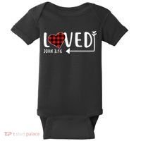 Loved Arrow Heart John 3:16 Baby Bodysuit thumb 0