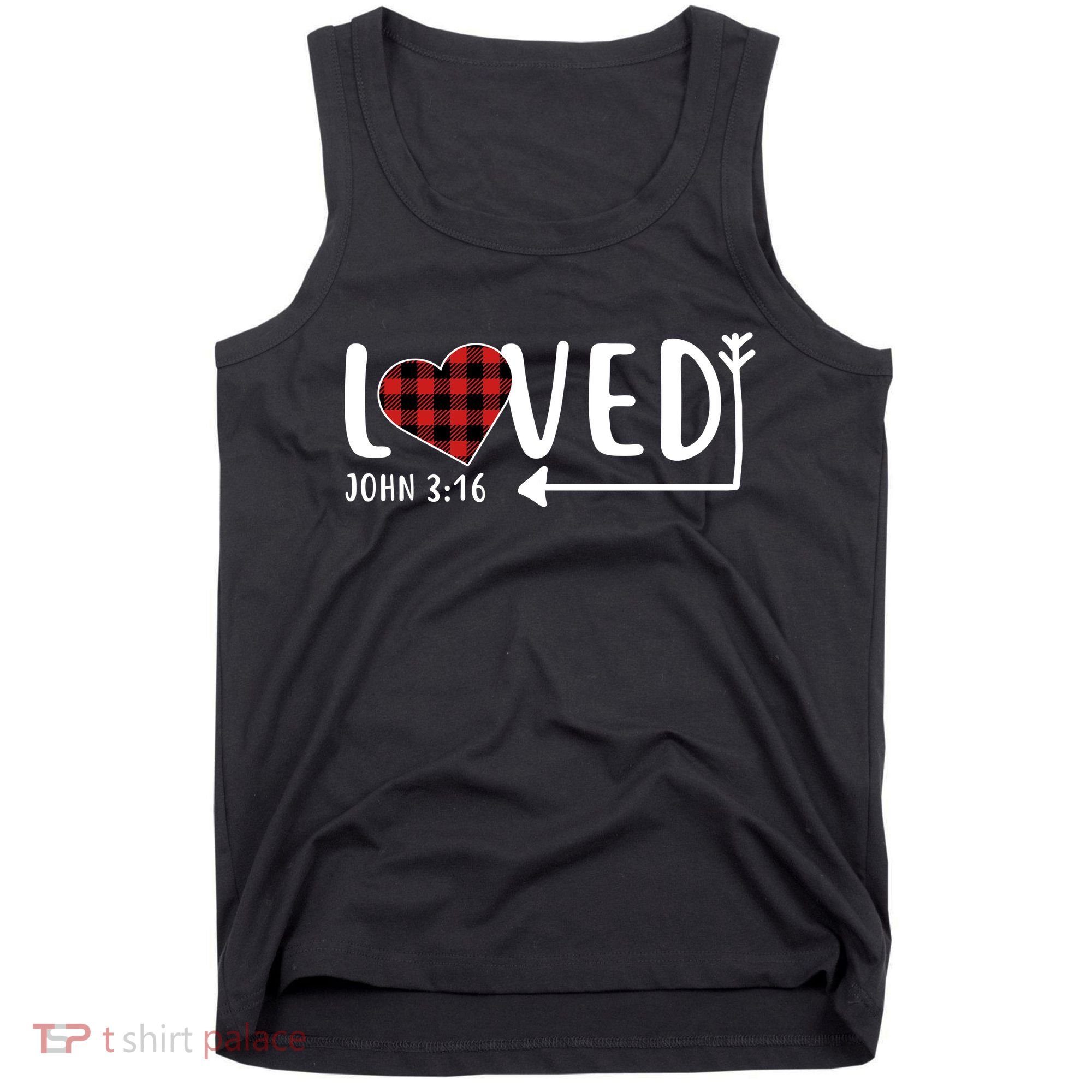 Loved Arrow Heart John 3:16 Tank Top