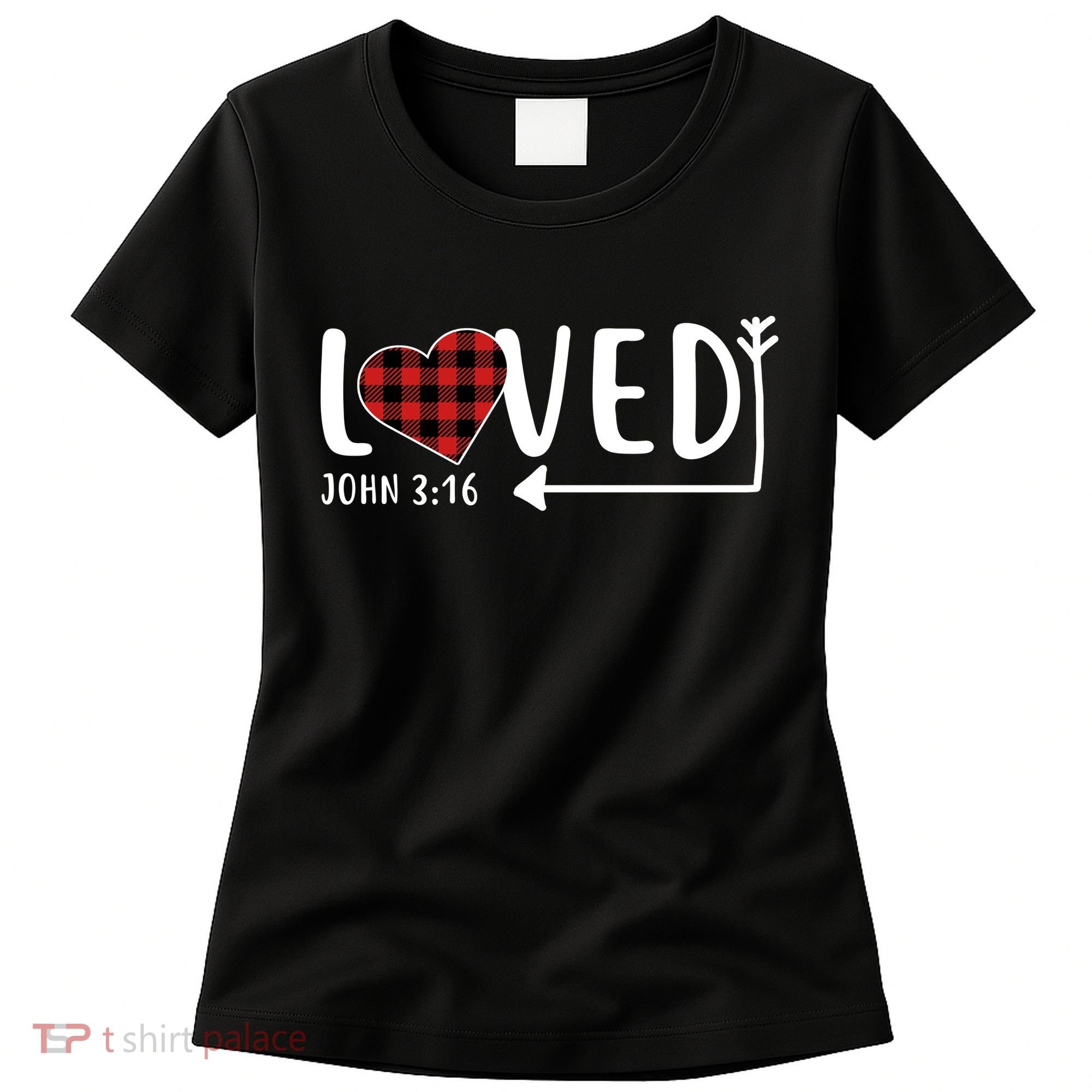 Loved Arrow Heart John 3:16 Women's T-Shirt