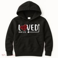 Loved Arrow Heart John 3:16 Kids Hoodie thumb 0