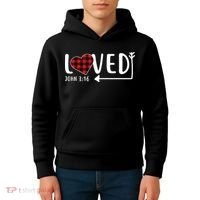 Loved Arrow Heart John 3:16 Kids Hoodie thumb 4