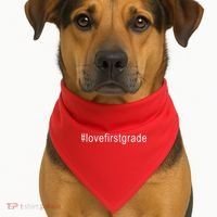 #Lovefirstgrade Love First Grade USA-Made Doggie Bandana thumb 1