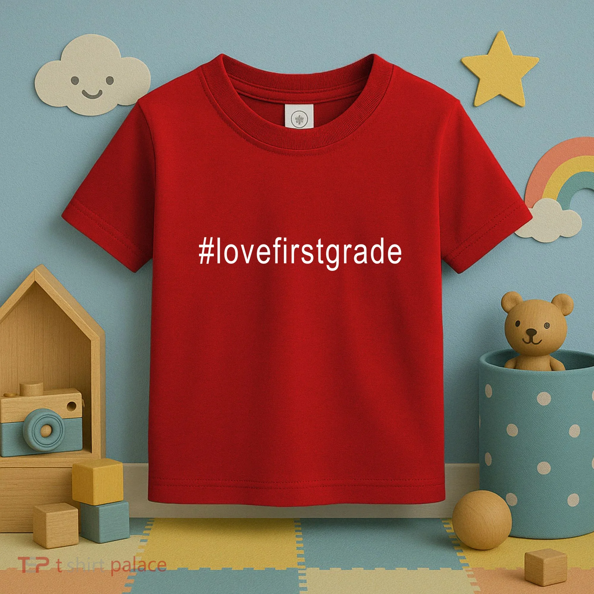 #Lovefirstgrade Love First Grade Toddler T-Shirt