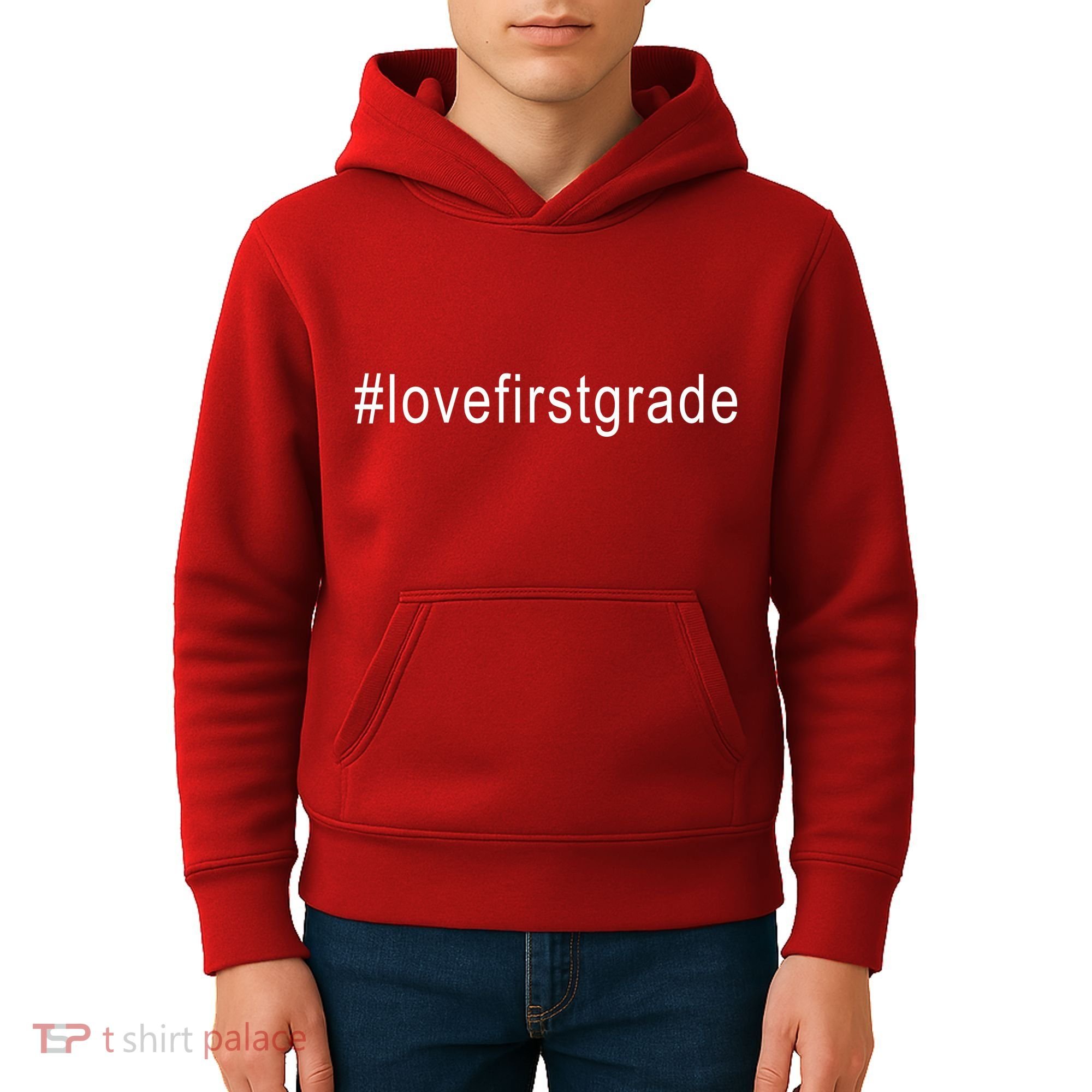 #Lovefirstgrade Love First Grade Kids Hoodie