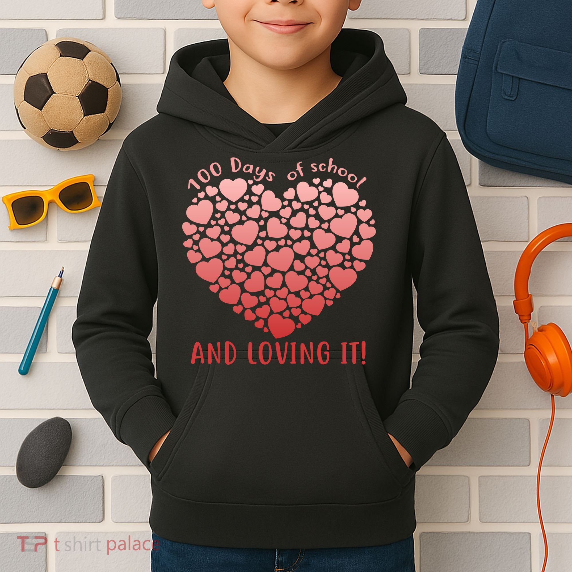 Loving 100 Days of School Kids Hoodie