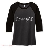 Loving AF Women's Tri-Blend 3/4-Sleeve Raglan Shirt thumb 0