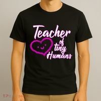 Loving Teacher Of Tiny Humans T-Shirt thumb 3
