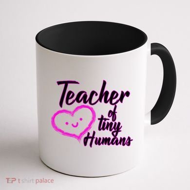 Loving Teacher Of Tiny Humans Coffee Mug back