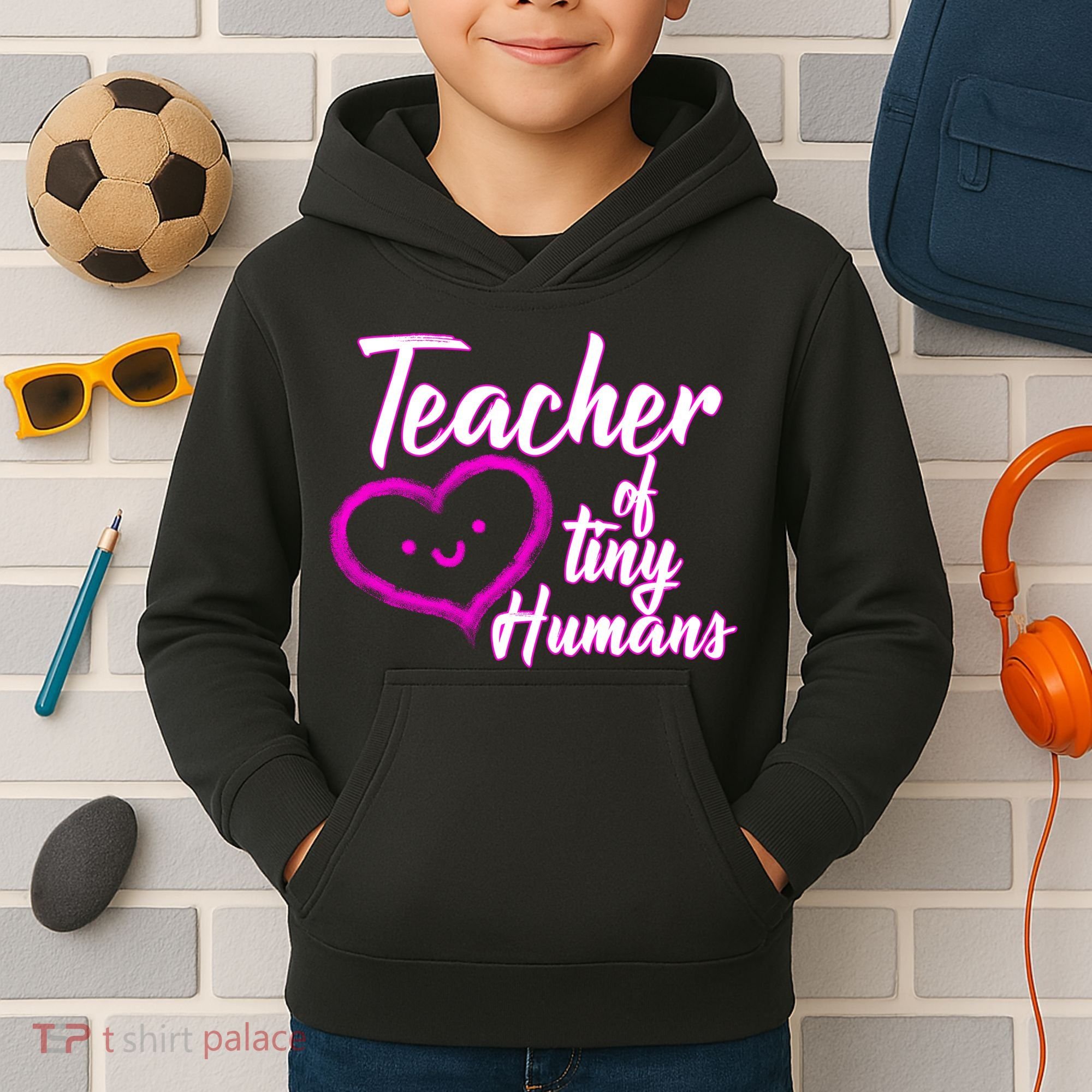 Loving Teacher Of Tiny Humans Kids Hoodie