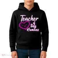 Loving Teacher Of Tiny Humans Kids Hoodie thumb 4