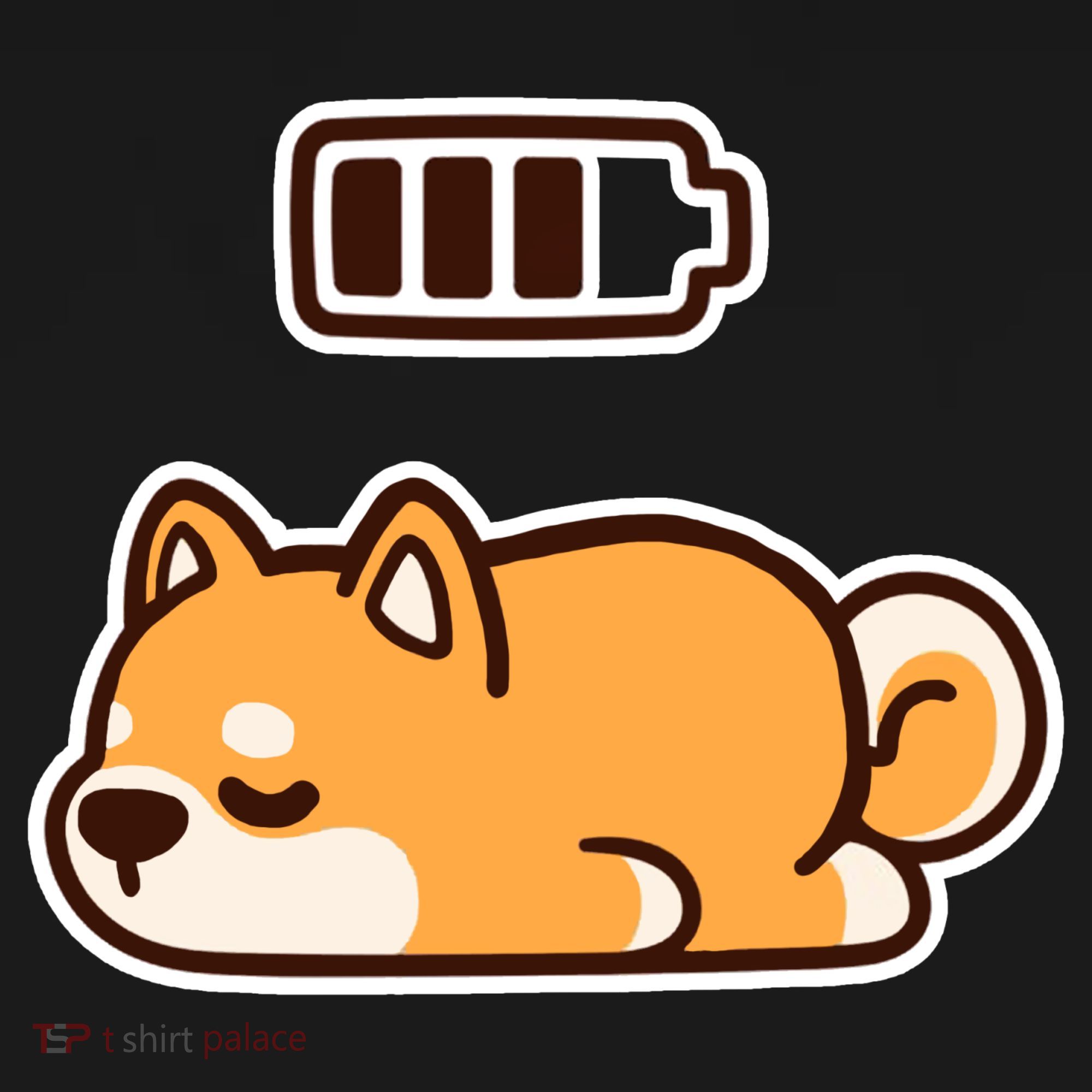 Low Battery Corgi Dog Doggie Tank