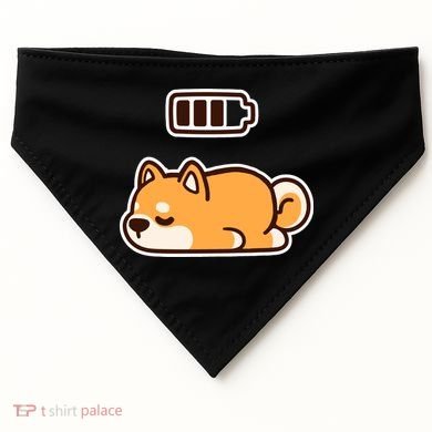 Low Battery Corgi Dog USA-Made Doggie Bandana