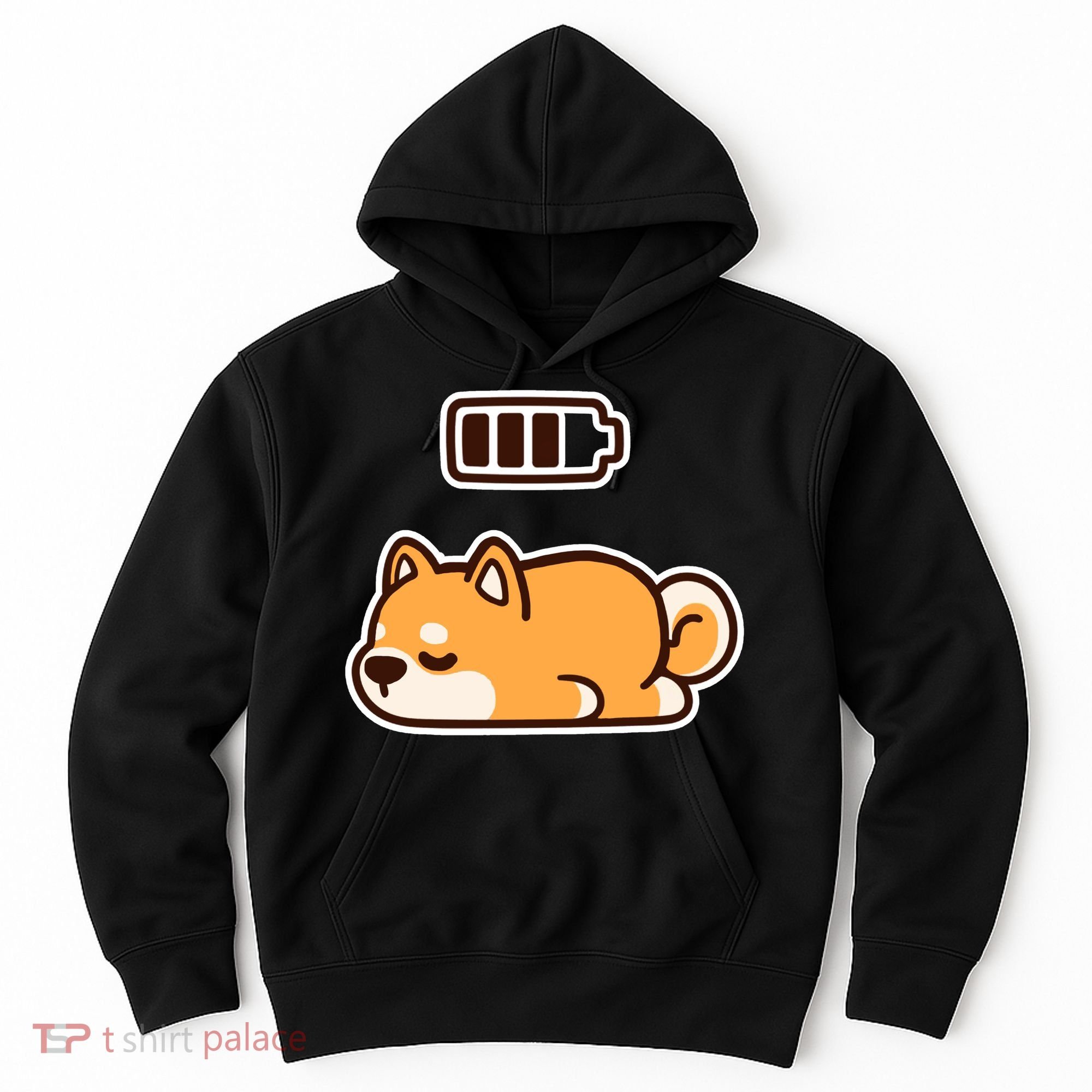 Low Battery Corgi Dog Hoodie