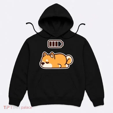 Low Battery Corgi Dog Hoodie