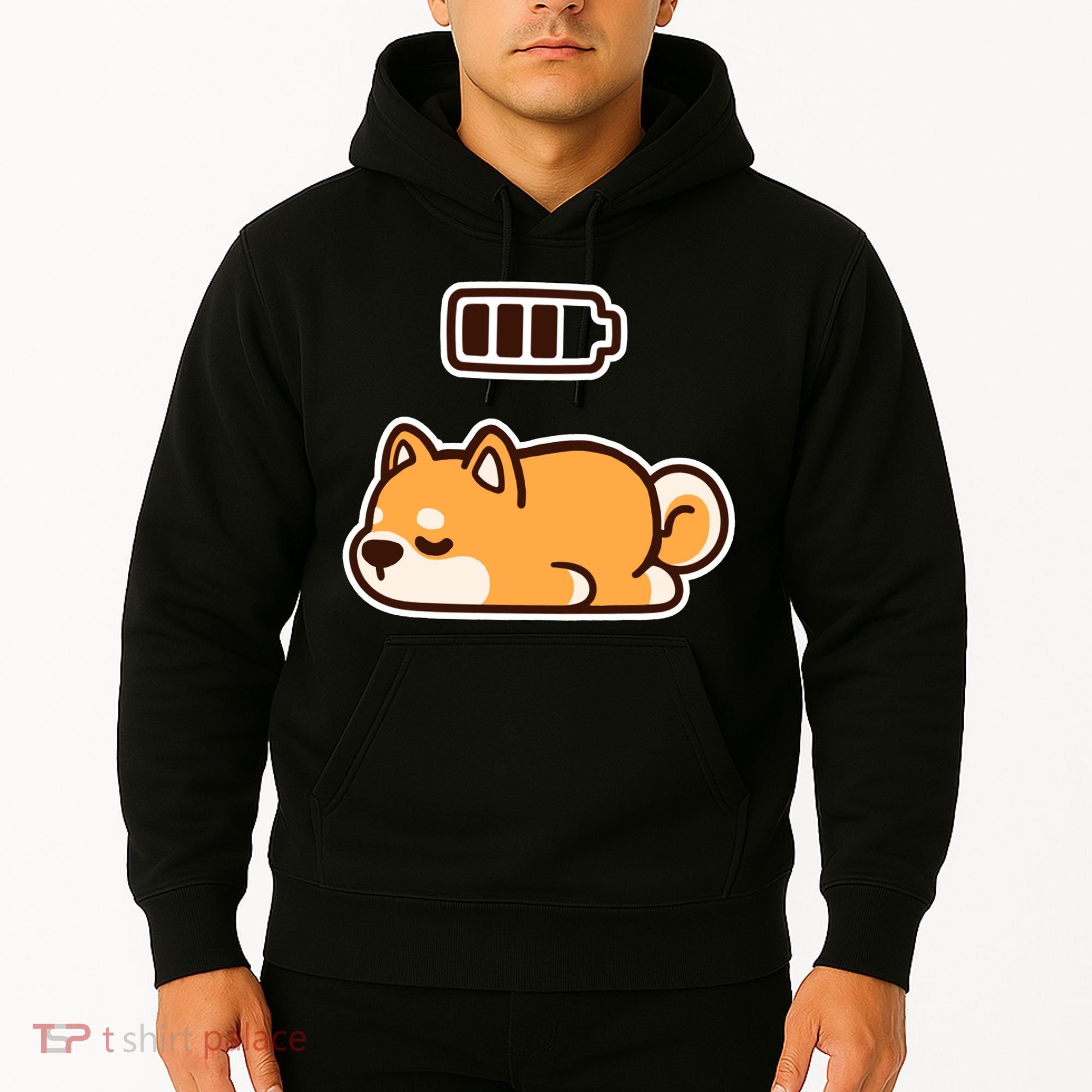 Low Battery Corgi Dog Hoodie