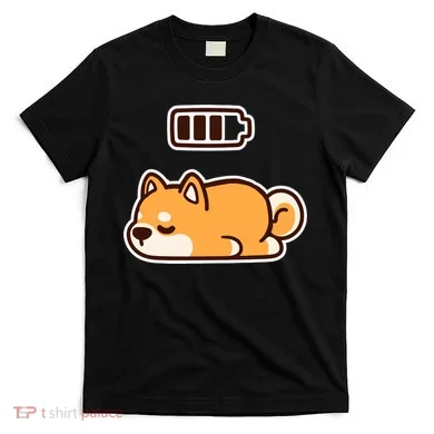 Low Battery Corgi Dog T-Shirt