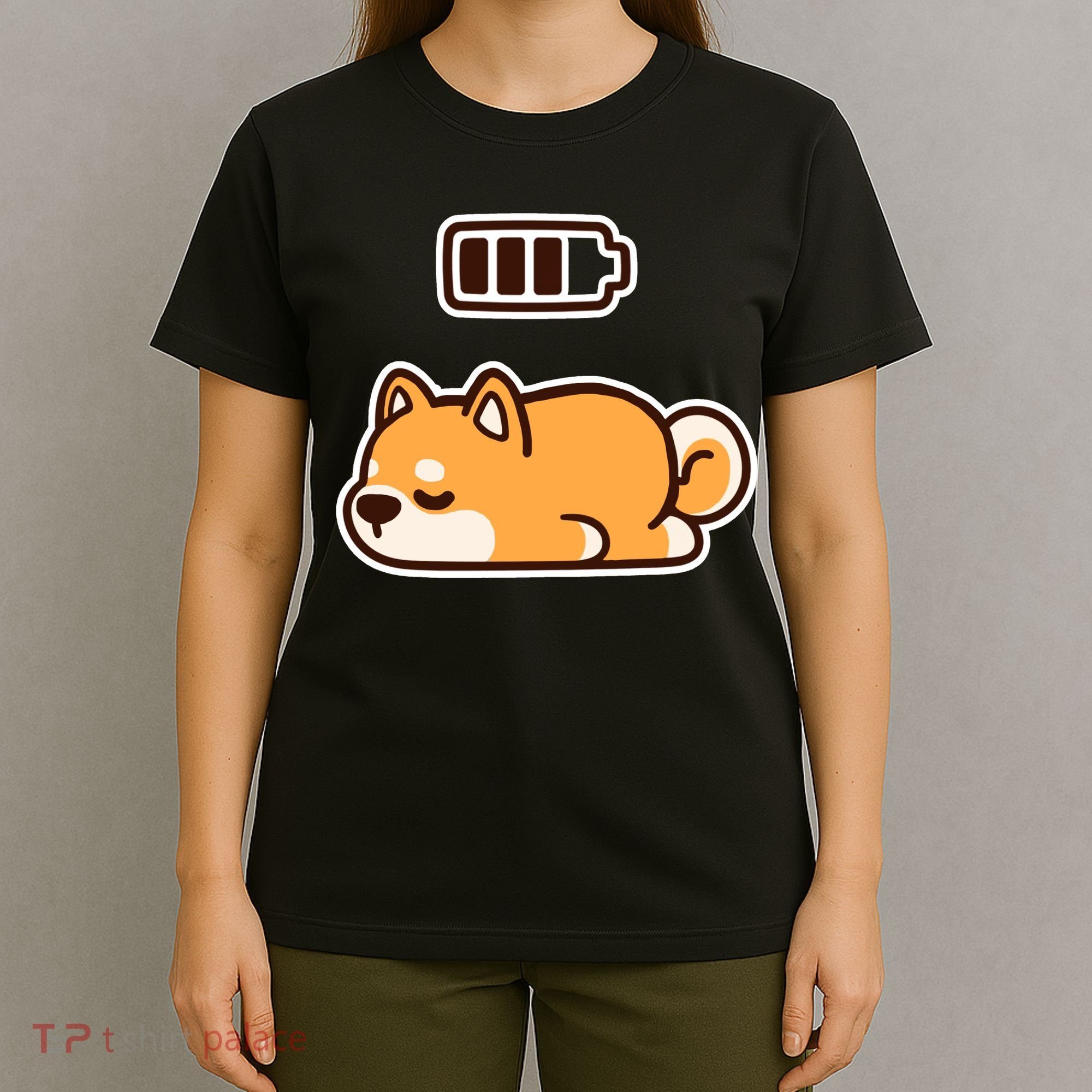 Low Battery Corgi Dog T-Shirt