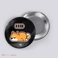 Low Battery Corgi Dog Button thumb 0