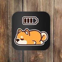 Low Battery Corgi Dog Coaster thumb 0