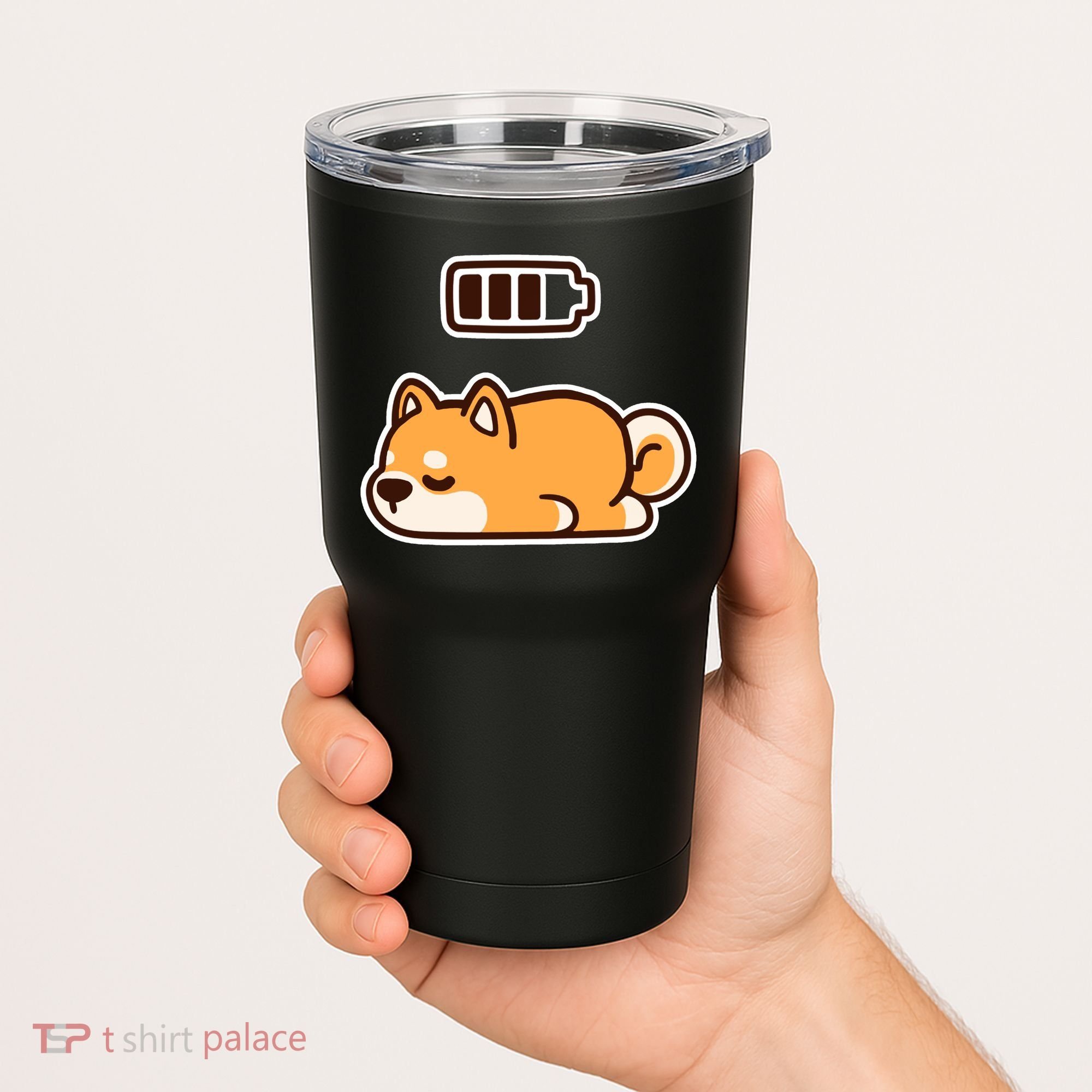 Low Battery Corgi Dog Tumbler