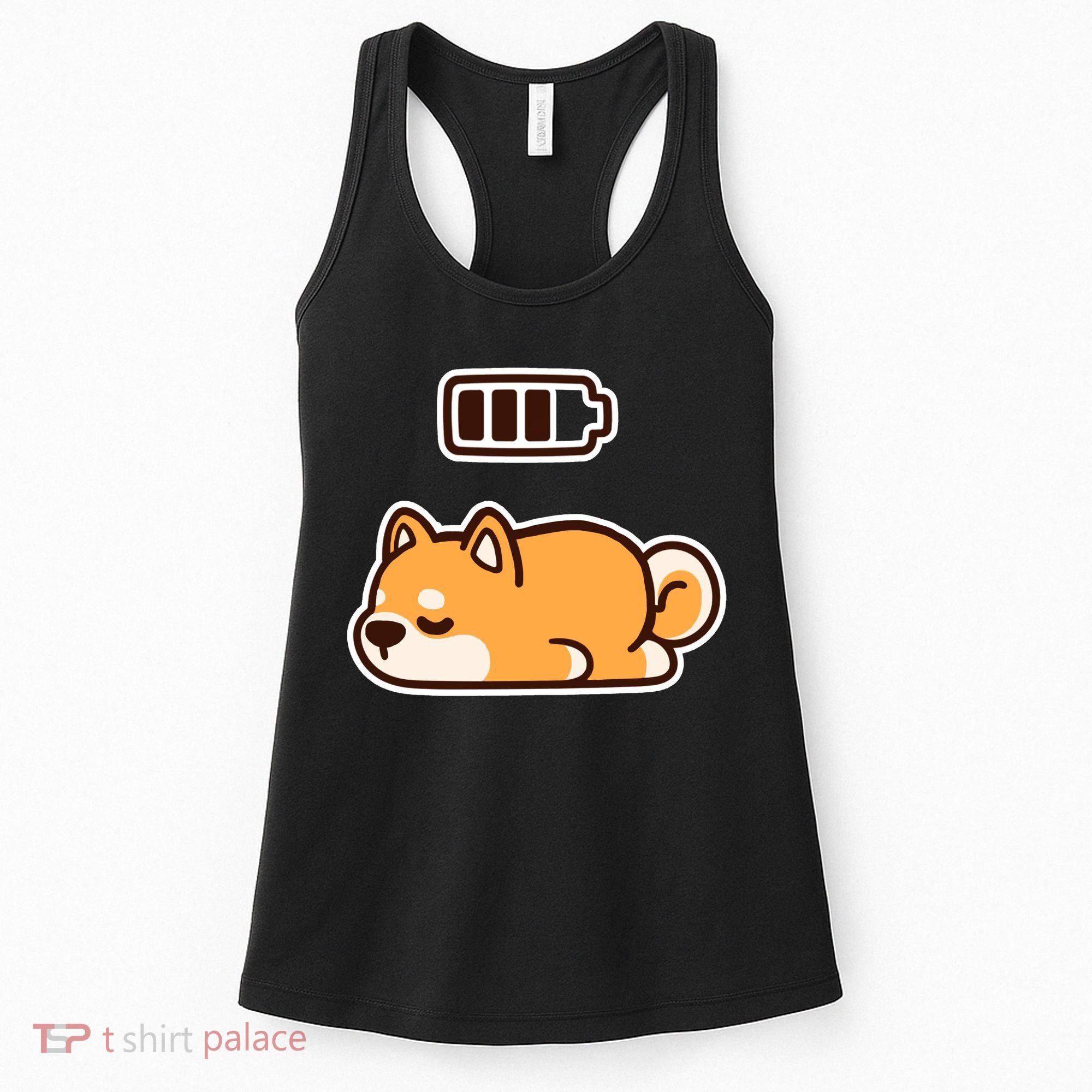 Low Battery Corgi Dog Women's Tank Top