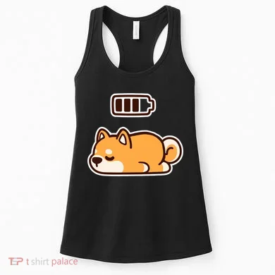Low Battery Corgi Dog Women's Tank Top